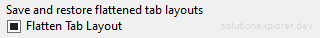 Flatten Tab Layout checkbox of the Simple Tab Saver General options page, showing a square for its mixed state Flatten Tab Layout checkbox of the Simple Tab Saver General options page, showing a square for its mixed state
