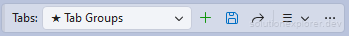 Simple Tab Saver toolbar with a pre-selected tab layout in its closed dropdown Simple Tab Saver toolbar with a pre-selected tab layout in its closed dropdown